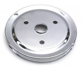 Chrome Chevy SWP Single Groove Pulley Set