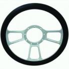 Chrome Aluminum T Style Steering Wheel