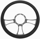 Chrome Aluminum Trinity Style Steering Wheel