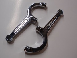 Chrome  Superbell Front Steering Arms